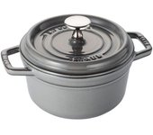 Staub La Cocotte 16 cm, redondo, Gris grafito, Hierro fundido