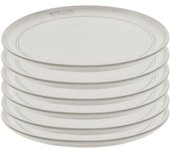 Staub Set de platos planos 22cm, 6-pzs, cerámica, blanco trufa