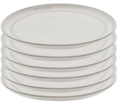 Staub Set de platos planos 26 cm, 6-pzs, cerámica, blanco trufa