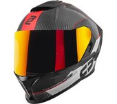 Bogotto Phantom Combo Carbon Casco - Negro Blanco Rojo (L)