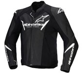 Alpinestars Faster V3 Airflow Chaqueta de moto perforada Cuero / Textil - Negro Blanco (56)