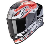 Scorpion EXO-R1 Evo Air Zaccone Replica Casco - Negro Rojo Plata (XS)