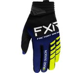 FXR Prime 2023 Guantes de motocross - Negro Azul Amarillo (XL)
