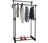 Burro Perchero Doble con Zapatero Ergo Negro 77x39x157cm 7house