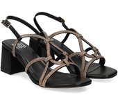Bibi Lou Sandalias Con Tacón Mujer - Marrón, Dorado Talla 39
