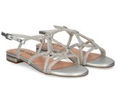 Bibi Lou Sandalias Planas Mujer - Plata Talla 39