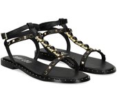 Bibi Lou Sandalias Planas Mujer - Negro Talla 39