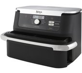 Ninja AF500EU freidora Doble 10,4 L Independiente 2470 W Freidora de aire caliente Negro, Acero inoxidable