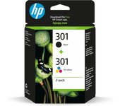 HP Pack de ahorro de 2 cartuchos de tinta original 301 negro/Tri-color