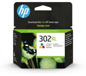 HP Cartucho de tinta original 302XL de alta capacidad tricolor