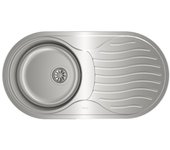 Teka DR 80 1C 1E Lavabo sobre-encimera Ovalado Acero inoxidable