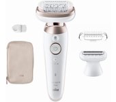Braun Silk-épil 9 Flex 9-030 3D 40 pinzas Rosa, Blanco