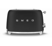 Smeg TSF01BLMEU tostadora 6 2 rebanada(s) 950 W Negro, Acero inoxidable