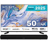 Nilait Prisma NI-50UB7001S 50" LED + Harmony Sound bar Barra de Sonido Bluetooth 2.0 30W
