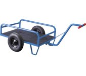 eurokraft pro Carro manual de dos ruedas, con barandilla, cama 1050 x 700 mm