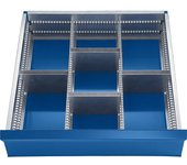 eurokraft basic Juego de separadores de cajones, galvanizado, juego