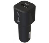 Muvit Cargador móvil coche usb 2.4a 12w negro