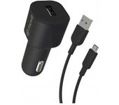 Muvit Pack cargador móvil coche usb 2.4a y cable micro usb para coche 2.4a 1,2m negro  for change
