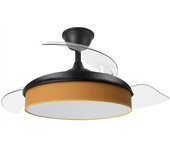 Ventilador led aspas plegables moda mini naranja (72w)