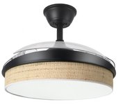 Ventilador led aspas plegables moda cañizo claro (72w)