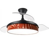 Ventilador led aspas plegables moda hoja caldera (72w)