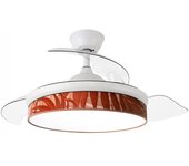 Ventilador led aspas plegables moda hoja caldera (72w)