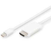 Digitus Cable Adaptador Mini DisplayPort-HDMI 2m Blanco
