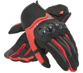Dainese Mig 3 Air Tex Guantes de motocicleta - Negro Rojo (XS)