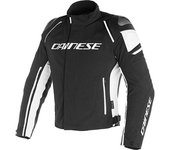 Dainese Racing 3 D-Dry Chaqueta de moto textil - Negro Blanco (64)