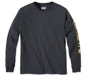 Carhartt Logo Longsleeve - Negro Gris (XL)