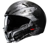 HJC i20 Furia Casco Jet - Negro Plata (XS 54 55)