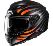 HJC F71 Zen Casco - Negro Naranja Plata (L)