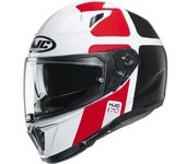 HJC i70 Prika Casco - Negro Blanco Rojo (2XL)