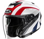 HJC i31 Reno Casco jet - Negro Blanco Rojo (XL)