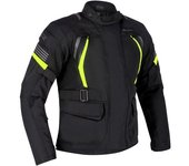 Richa Phantom 3 impermeable Chaqueta textil de motocicleta para mujer - Negro Amarillo (2XL)