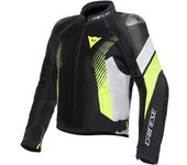 Dainese Super Rider 2 Absoluteshell Chaqueta textil de motocicleta - Negro Blanco Amarillo (52)