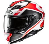 HJC F71 Tozz Casco - Negro Blanco Naranja (XS 54 55)