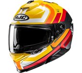 HJC i71 Viz Casco - Rojo Amarillo Naranja (S)