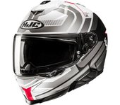 HJC i71 Viz Casco - Gris Blanco Rojo (XS 54 55)