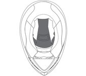 AGV K-3 SV Almohadilla de corona - Negro (S M)