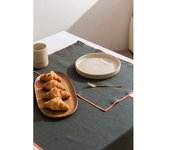 RNT by Really Nice Things Set de mesa mantel y servilletas 8 piezas 100% lino visón y fluor