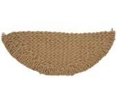 Bloomingville Felpudo en forma de media luna de fibras retorcidas beige 120x40