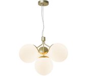 Nordlux Lámpara de techo nórdico elegante latón y 4 bolas cristal blanco