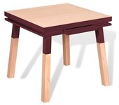 MON PETIT MEUBLE FRANCAIS Escritorio cadruado de madera de fresno maciza con 1 cajón, 90 cm