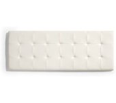 Matris Cabecero de cama 105 capitone cuadros polipiel blanco 112x57x5cm