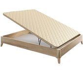 Aznar Canapé abatible arcón de madera con patas transpirable  - 90x190 cm