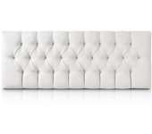 Morfeo Cabecero de madera tapizado blanco 115x60 cm. Para cama de 105 cm