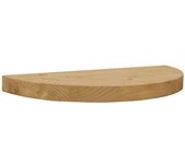 Decowood Mesita de noche de madera maciza flotante tono medio de 3,2x40cm