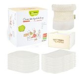 Eco kit col eucalipto 10 cuadrados + 10 guantes + 1 caja de madera con red de lavado 1 unidad - Les Tendances D'Emma