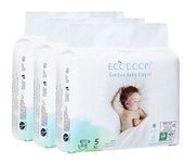 Pack Pañales Pure bambú natural talla 5/XL 12-17 kg 3 unidades de 28 pañales - Eco Boom